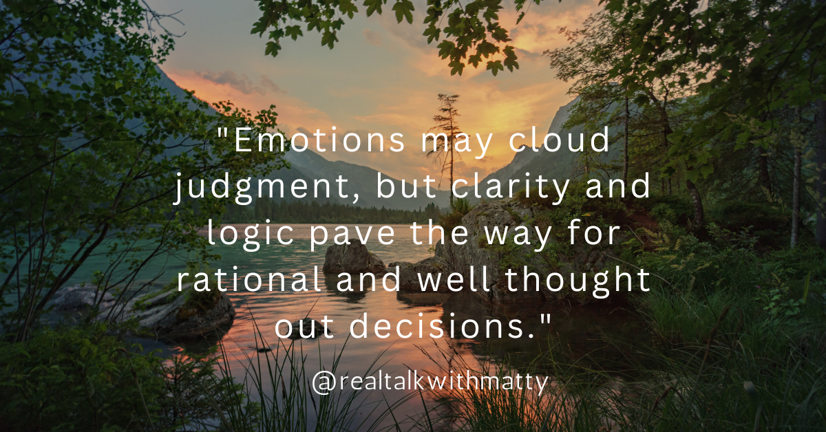 A clear path leading through a lake, symbolizing the importance of clarity and logic in decision-making.